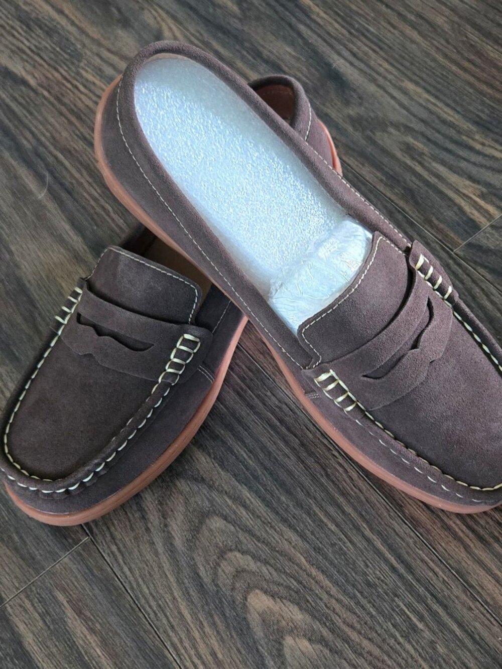 BEAUSEEN Classic Style Faux Suede Loafers in Coffee Brown NEW/SIZE 9.5